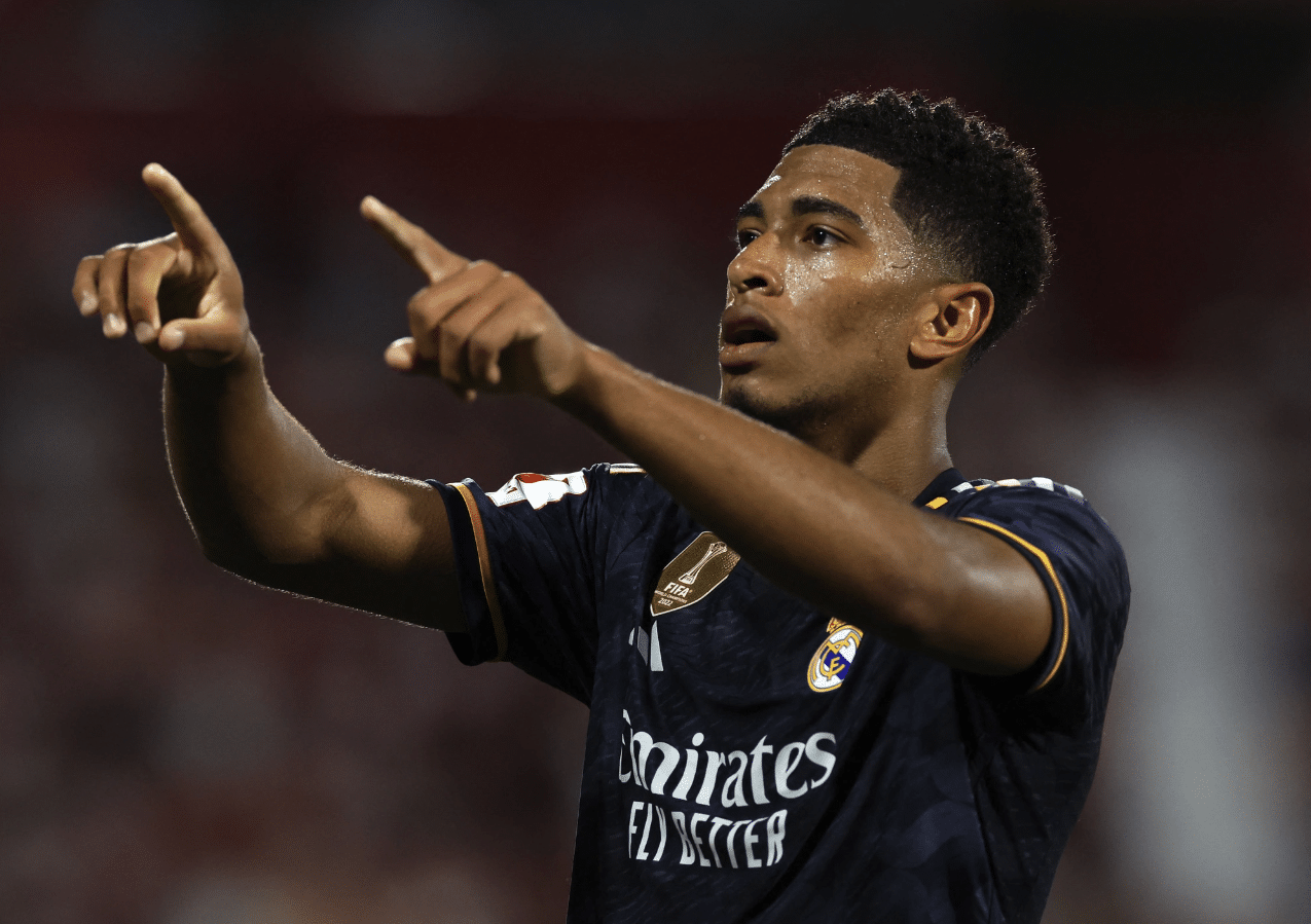 Bellingham ghi bàn trong ba trận lượt đi vòng bảng Champions League cho Real. Ảnh: Reuters