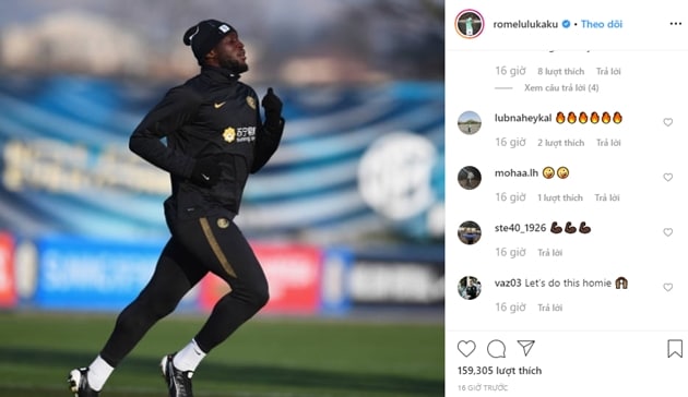 Romelu Lukaku đăng trên Instagram - Bóng Đá