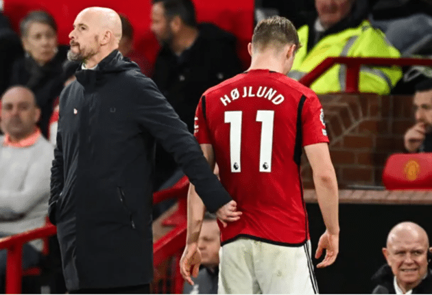 Erik ten Hag defends Man Utd striker Rasmus Hojlund after shocking miss against Luton - Bóng Đá