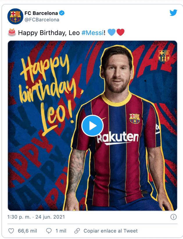 Barcelona congratulate Messi on his birthday and await news on his contract - Bóng Đá